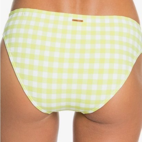 NWT 3 PIECE Roxy Gingham Bikini Set Limeade Green - Picture 7 of 15